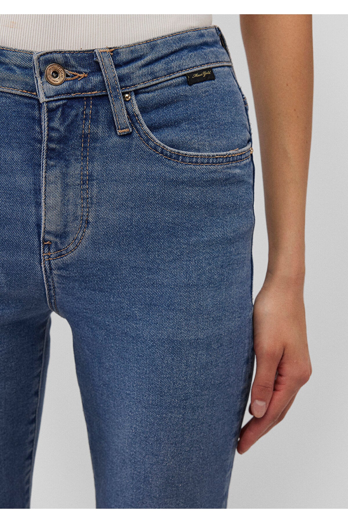 Cindy Gold Shape Koyu Mavi Jean Pantolon 100277-87897