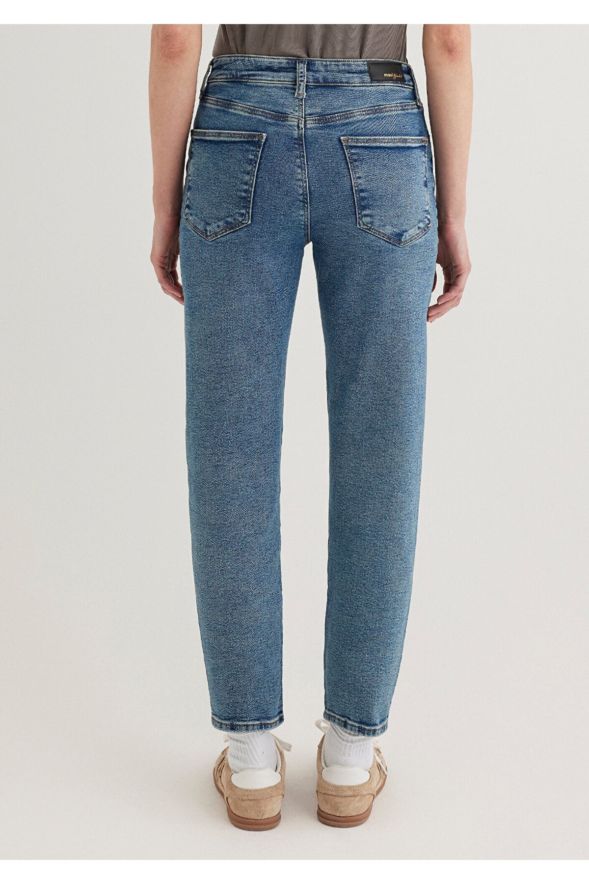 Cindy Gold Shape Puslu Indigo Mavisi Jean Pantolon 100277-89183