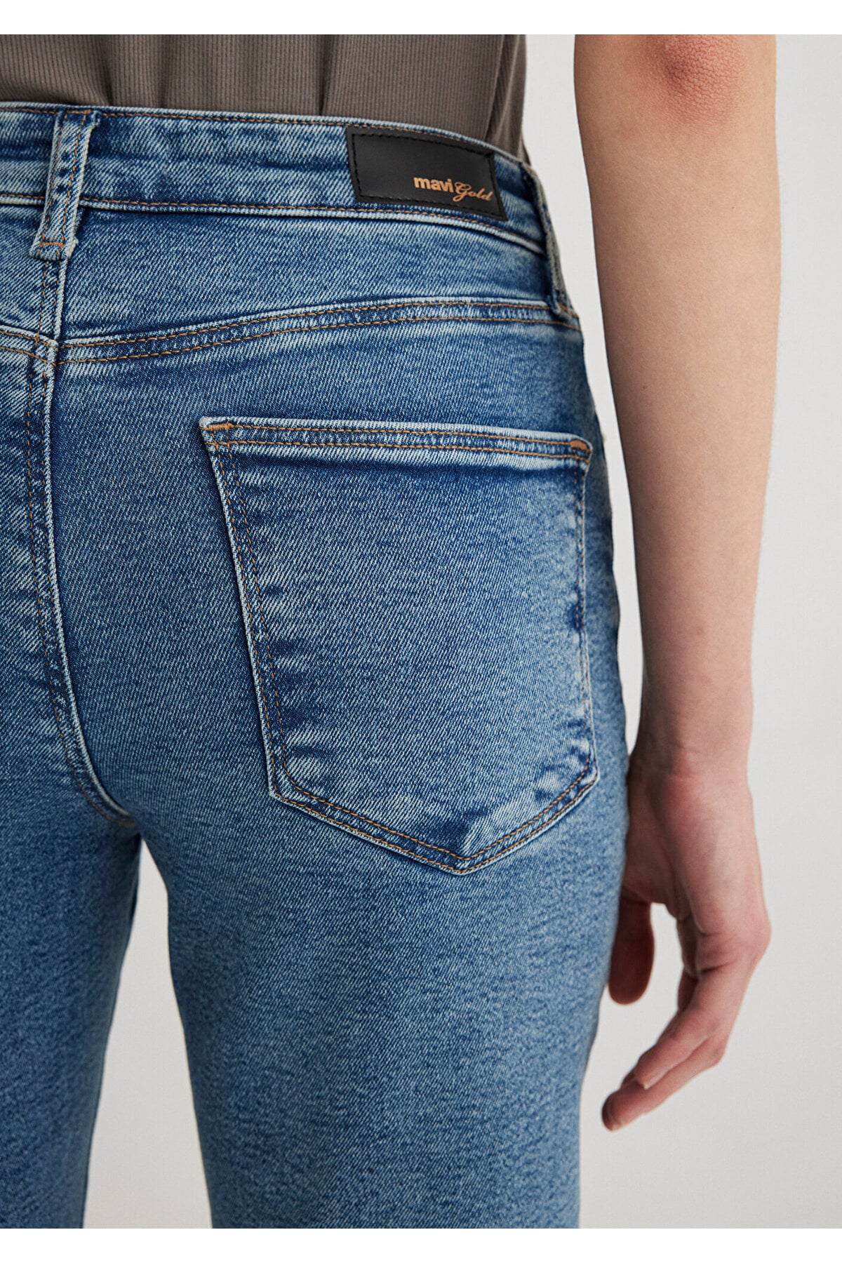 Cindy Gold Shape Puslu Indigo Mavisi Jean Pantolon 100277-89183