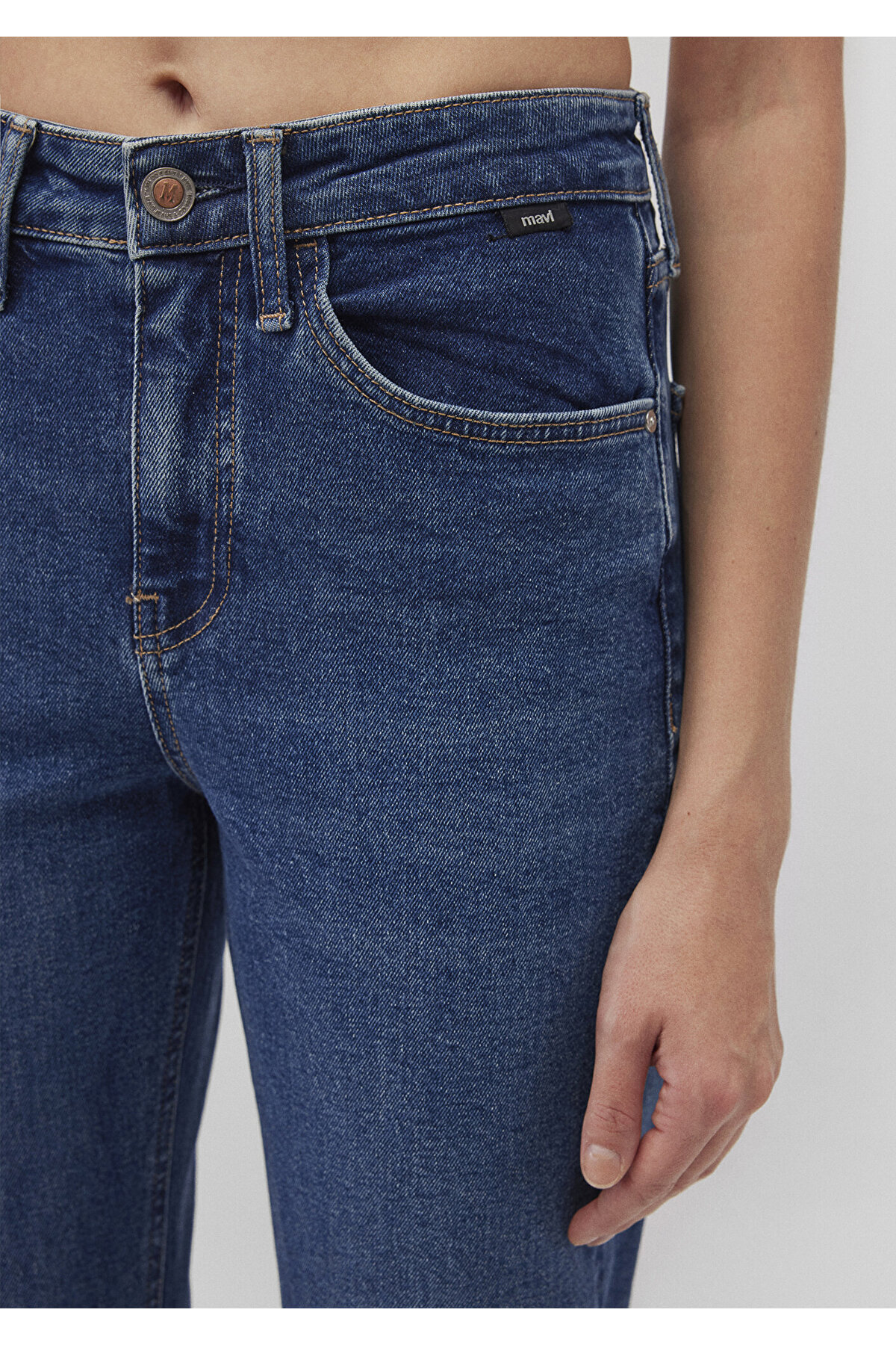 Cindy Kolej Indigo Mavisi Vintage Jean Pantolon 100277-85272