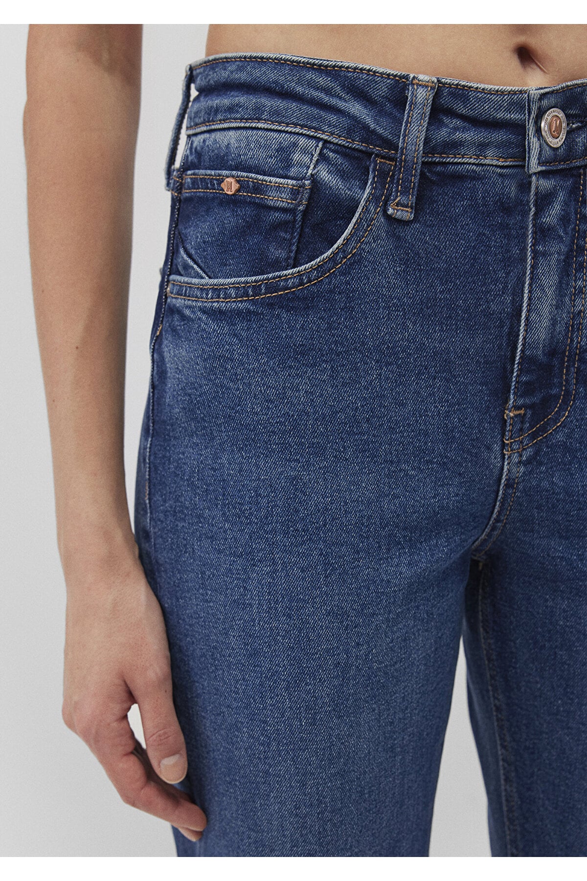 Cindy Kolej Indigo Mavisi Vintage Jean Pantolon 100277-85272