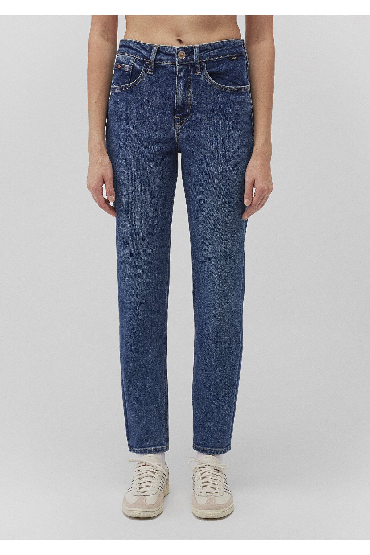 Cindy Kolej Indigo Mavisi Vintage Jean Pantolon 100277-85272