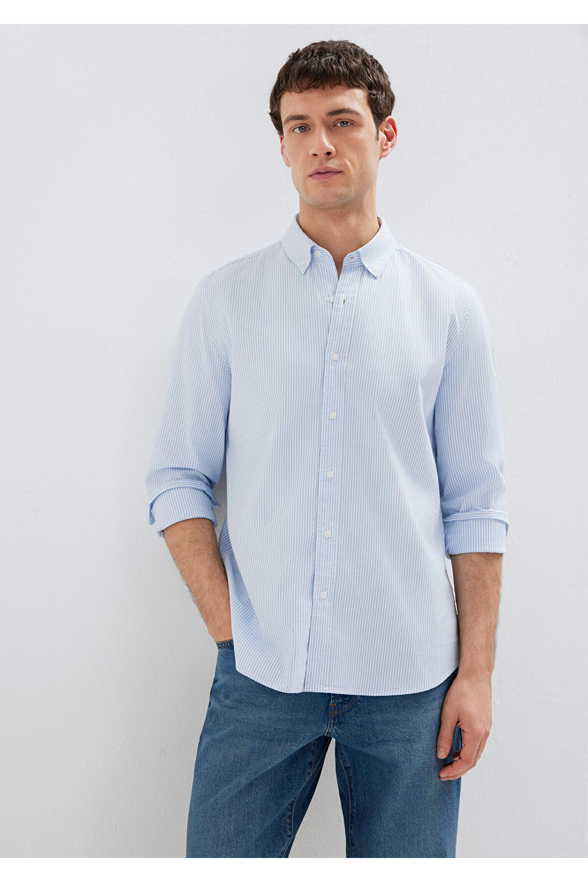 Çizgili Gömlek Slim Fit / Dar Kesim 0211916-91471