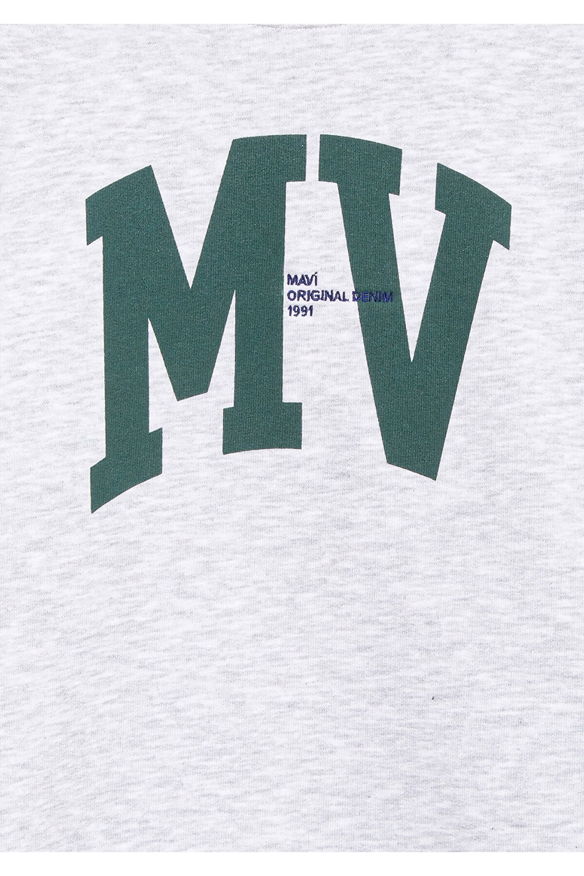 Çocuk M6S10054-88467 Mv Logo Baskılı Sweatshırt Açık Gri Mela A.Gri