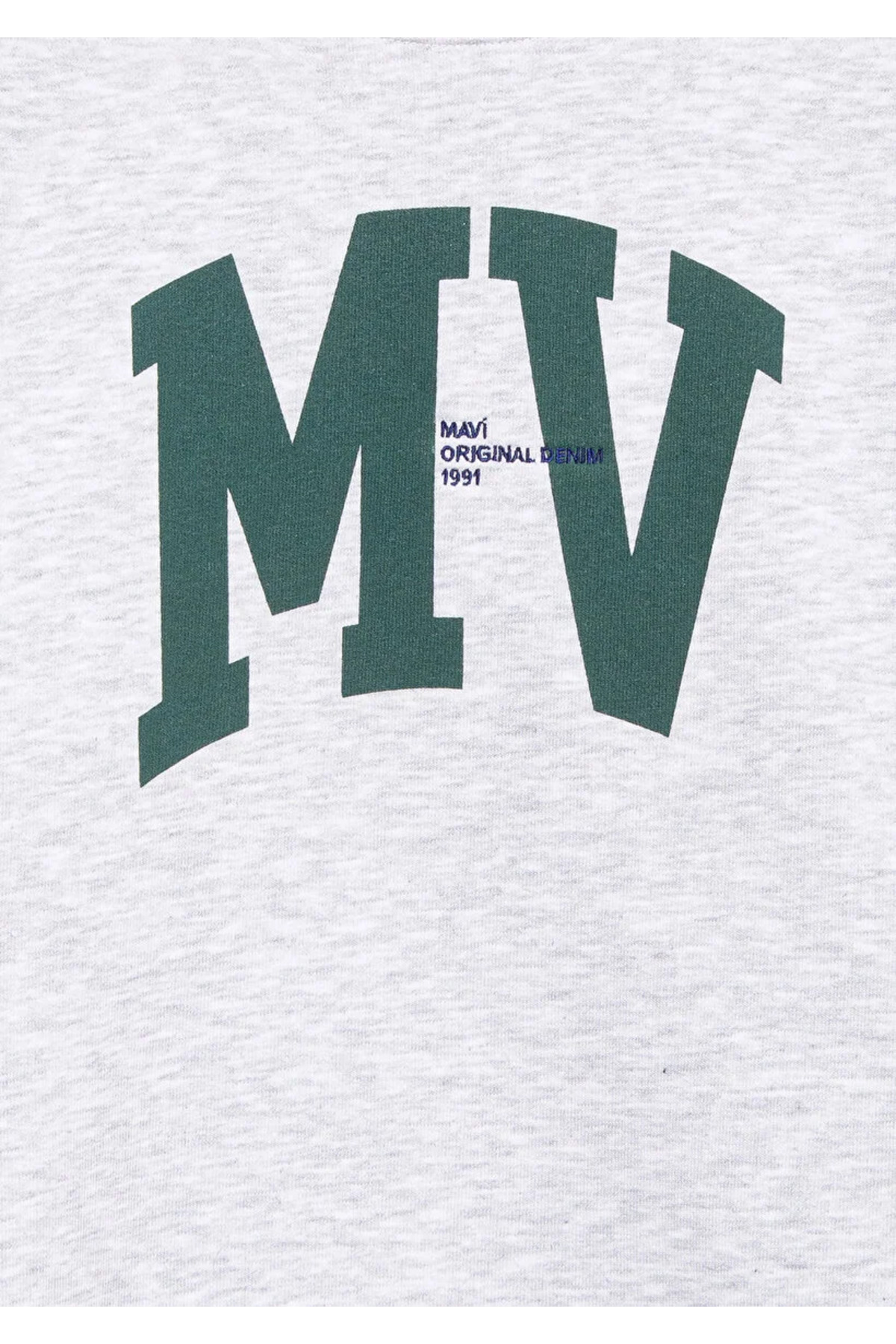 Çocuk M6S10054-88467 Mv Logo Baskılı Sweatshırt Açık Gri Mela A.Gri
