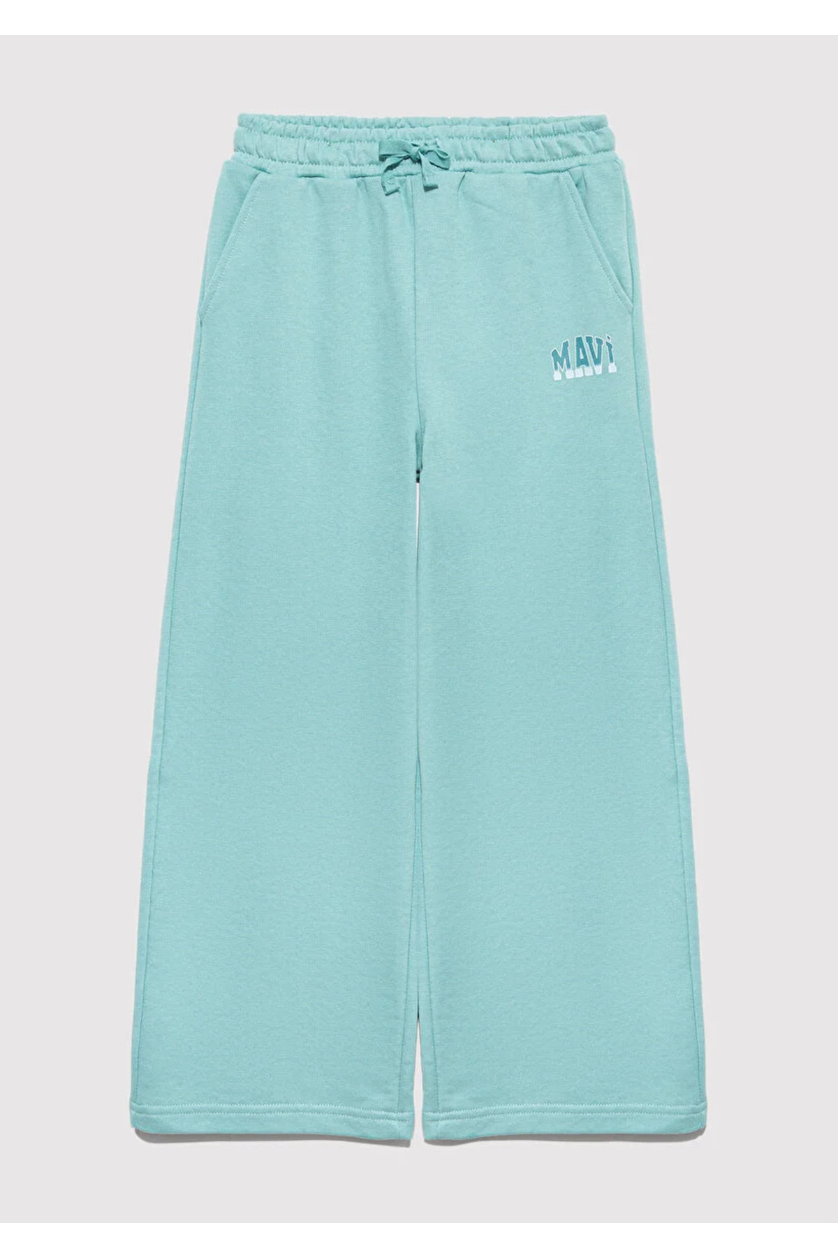 Çocuk M7010038-71748 Logo Baskılı Wıde Leg Örme Pantolon Standart