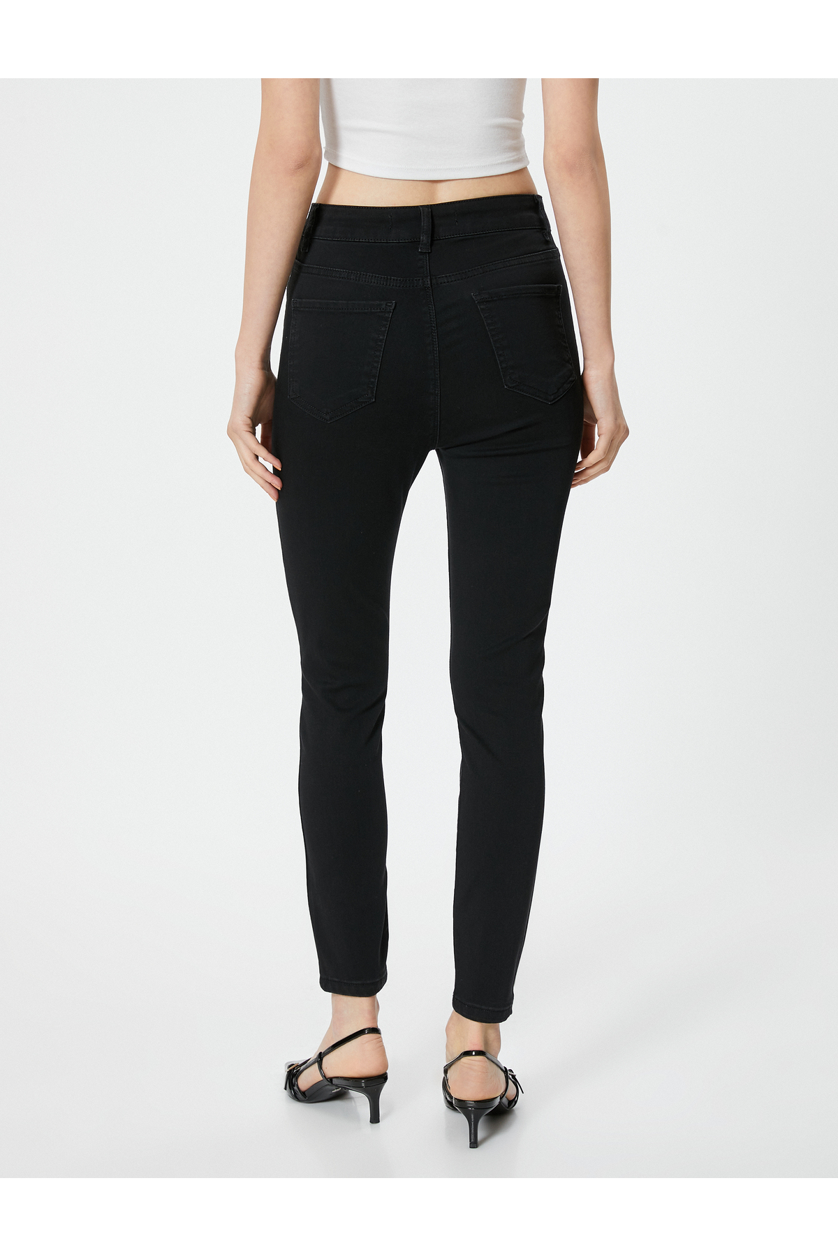 Dar Paça Yüksek Bel Esnek Kot Pantolon - Carmen Skinny Jeans