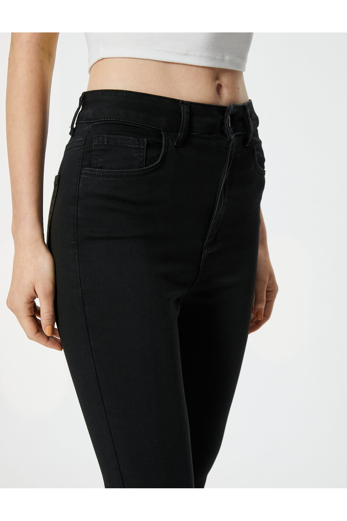 Dar Paça Yüksek Bel Esnek Kot Pantolon - Carmen Skinny Jeans
