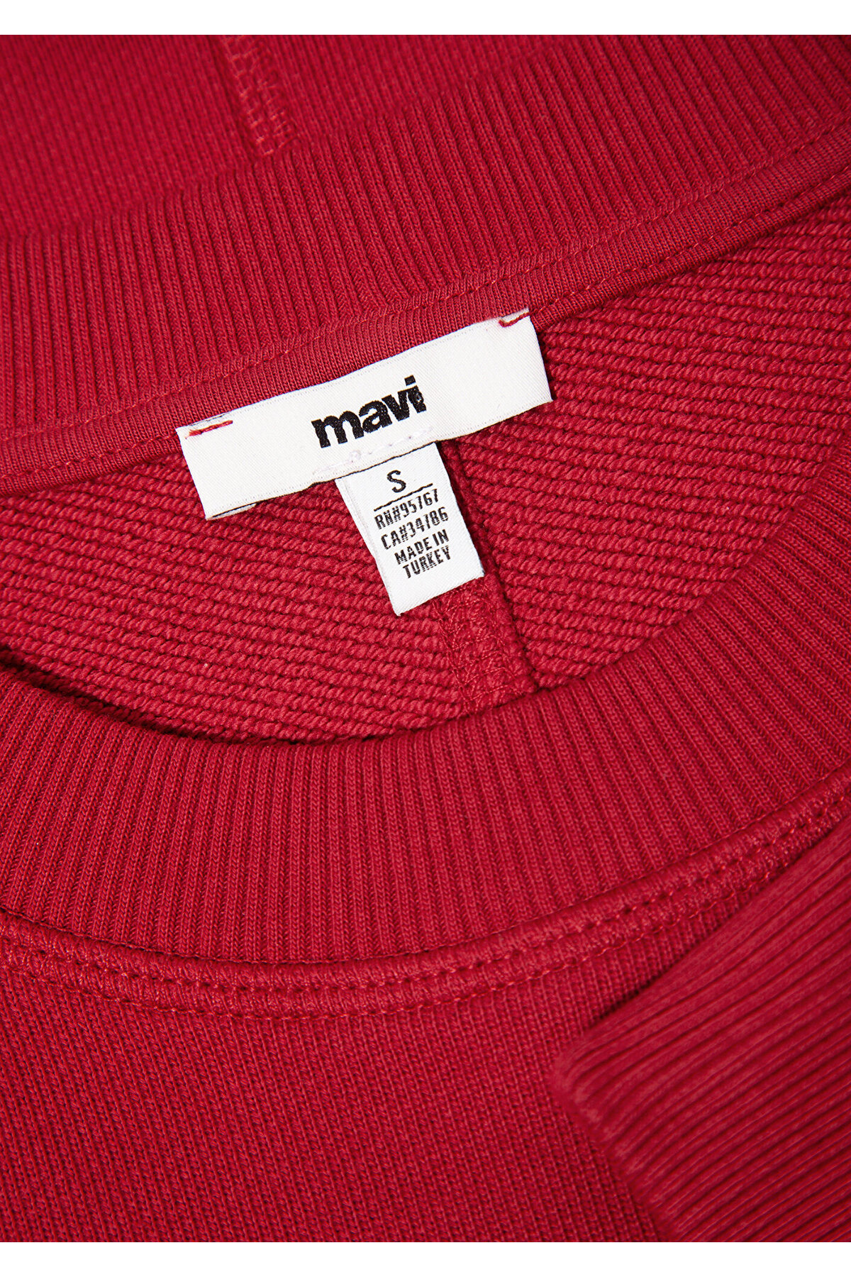 Denim Baskılı Kırmızı Sweatshirt 1S10525-70424
