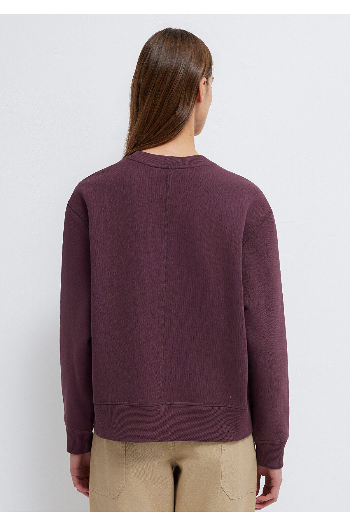 Denim Baskılı Mor Sweatshirt 1S10525-70260