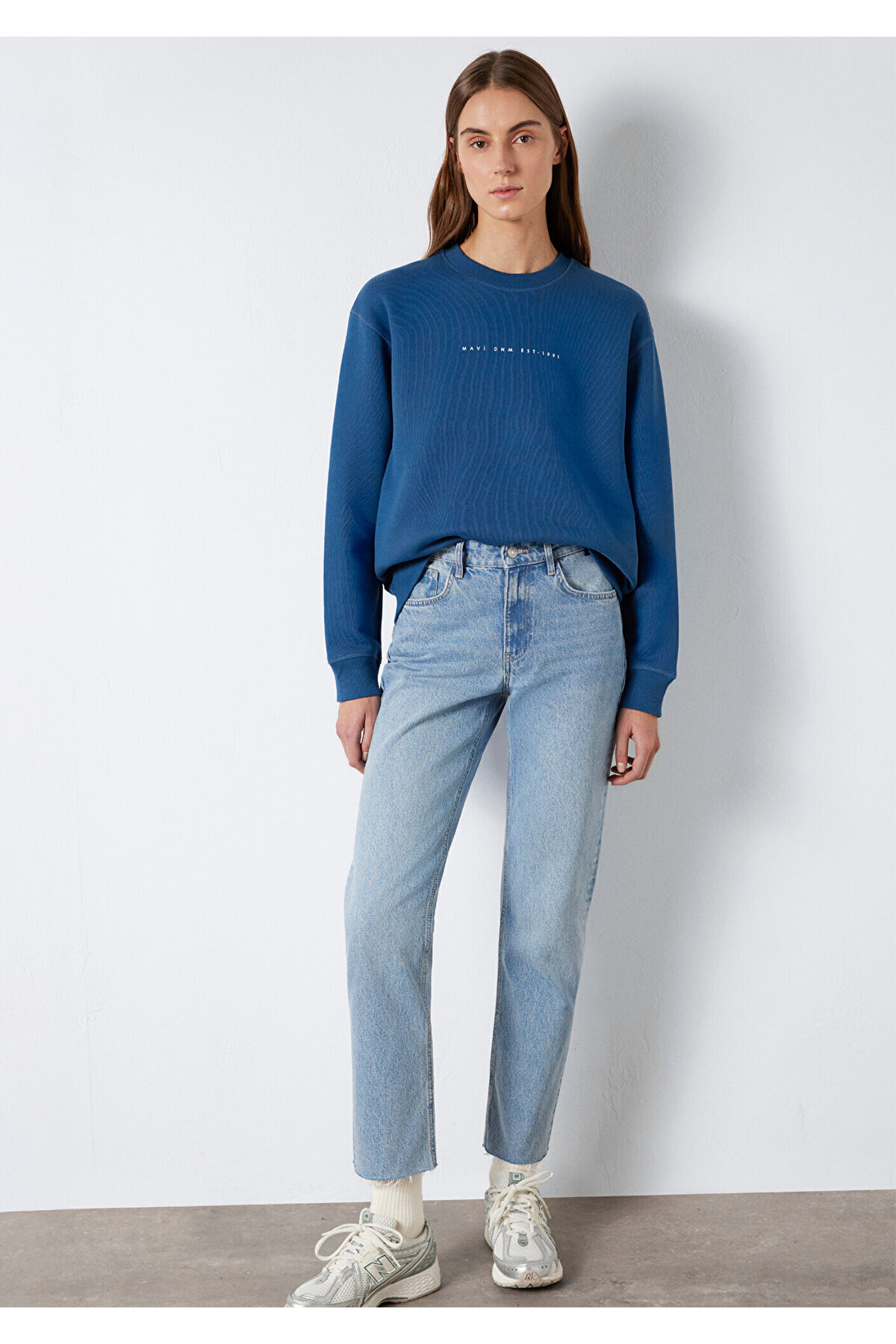 Denim Baskılı Sweatshirt 1S10525-70760