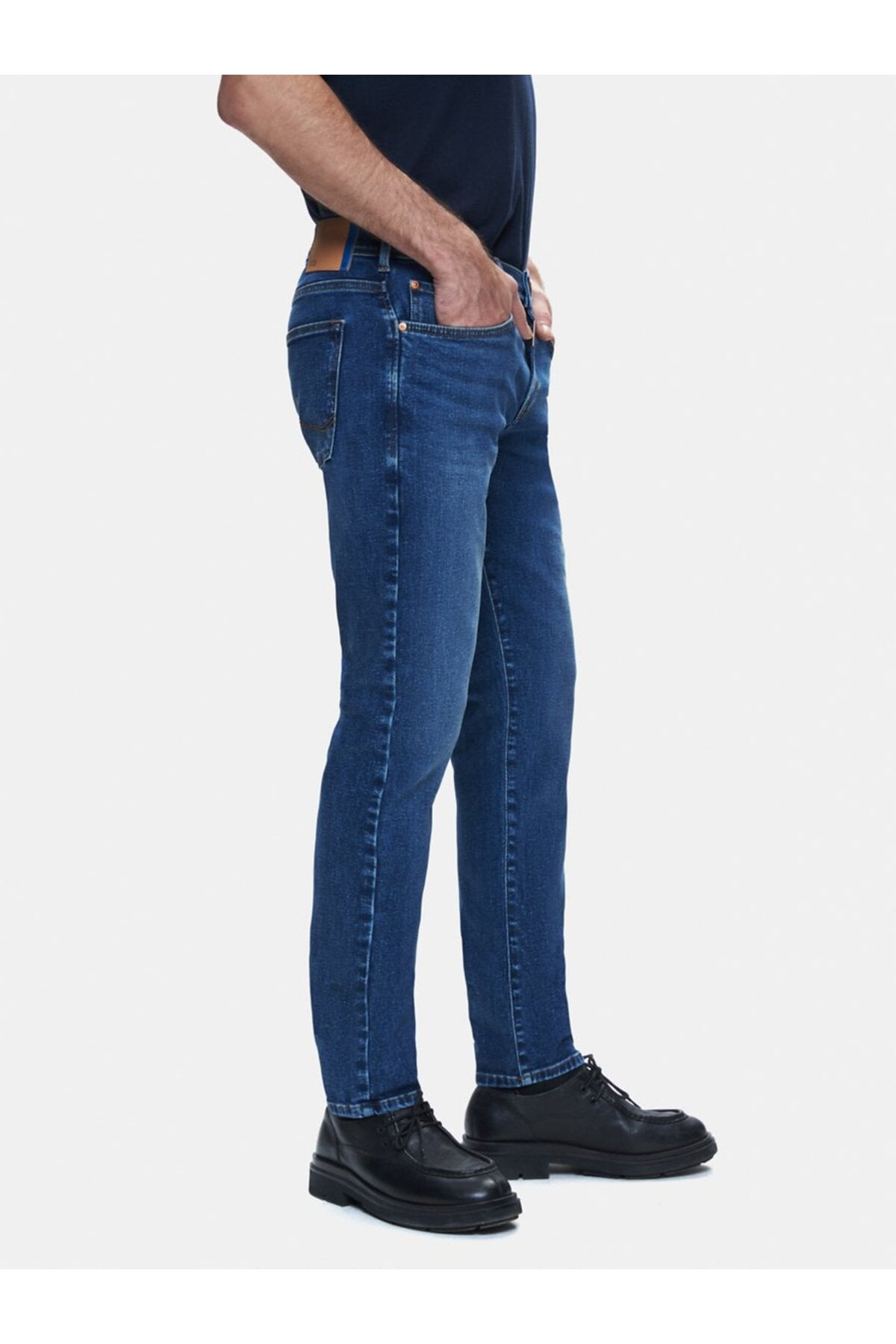Dıego Dar Paça Orta Bel Mid Indigo Jean Pantolon