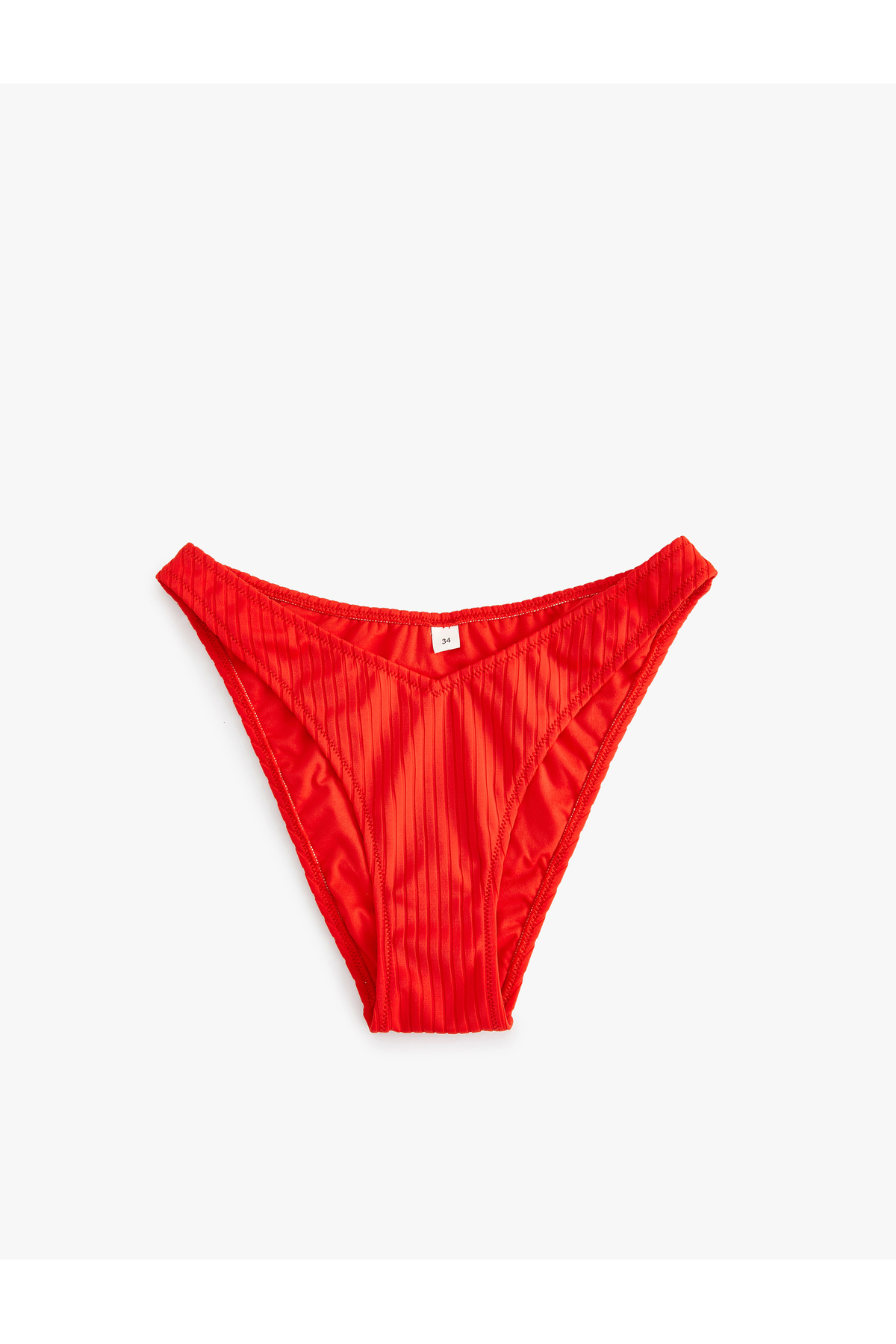 Dokulu Brazilian Bikini Altı Asimetrik Bel