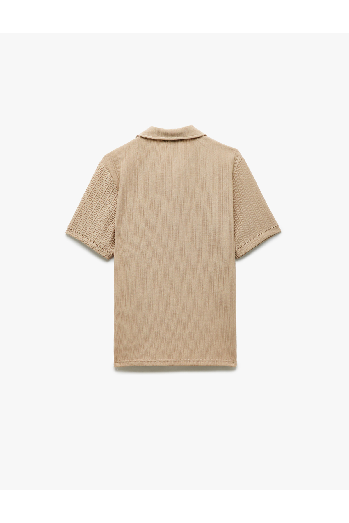 Dokulu Regular Fit Basic Kısa Kollu Polo Yaka Tişört