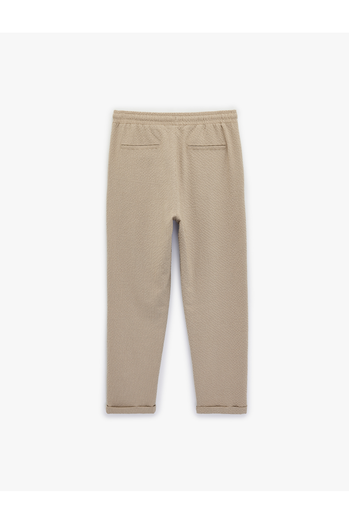 Duble Paça Cepli Viskon Karışımlı Beli Bağcıklı Pantolon