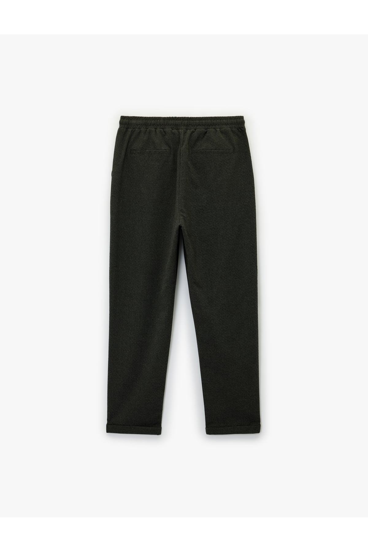 Duble Paça Cepli Viskon Karışımlı Beli Bağcıklı Pantolon