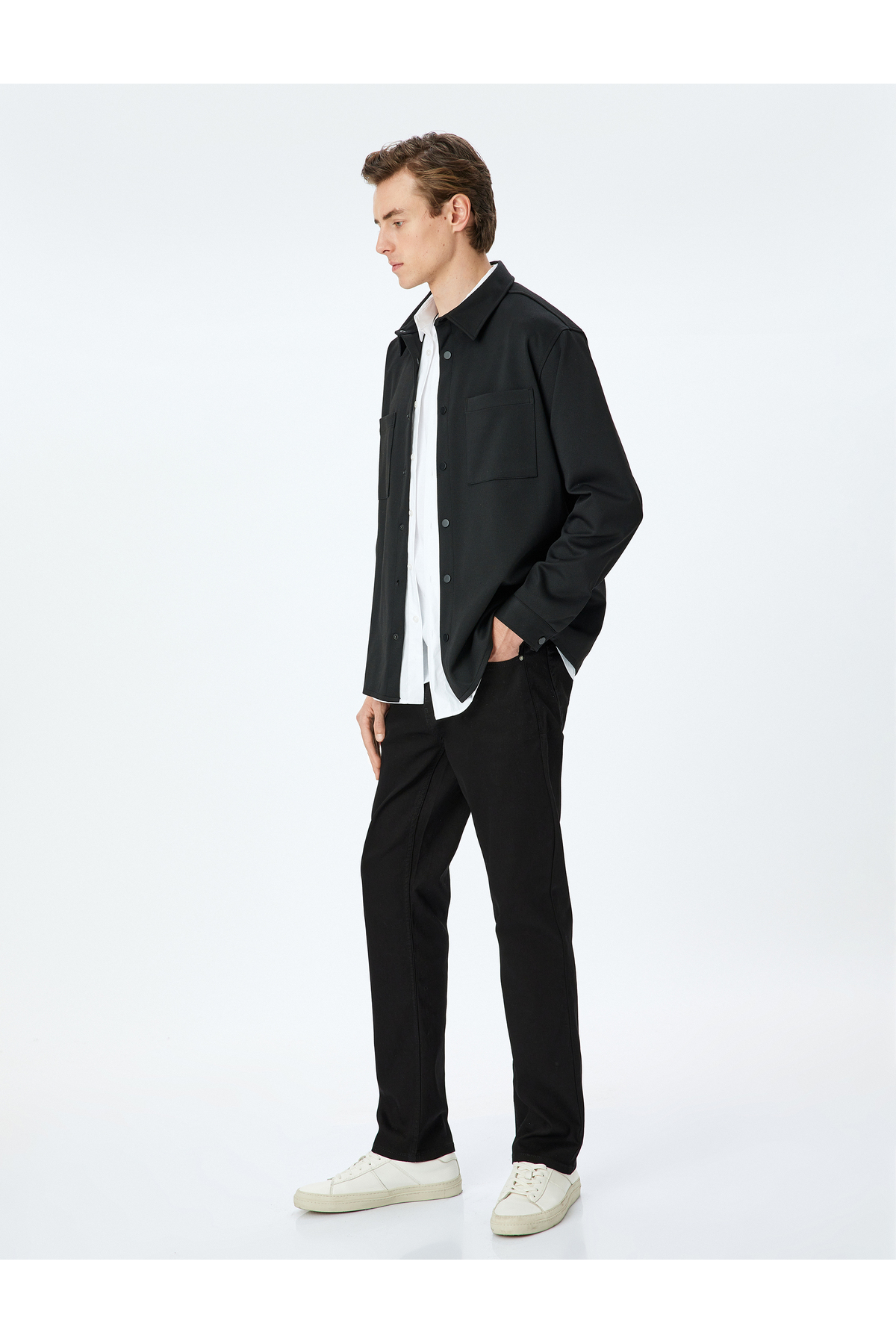 Düğme Detaylı Straight Fit Kot Pantolon - Mark Jean