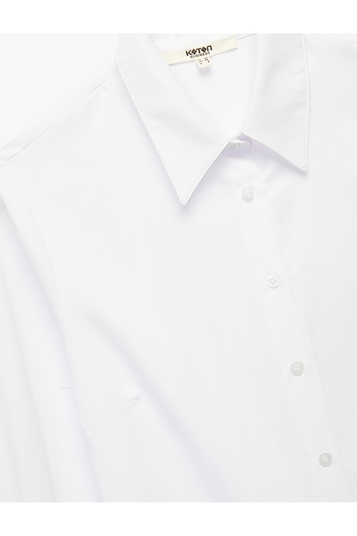Düğmeli Uzun Kollu Regular Fit Poplin Gömlek