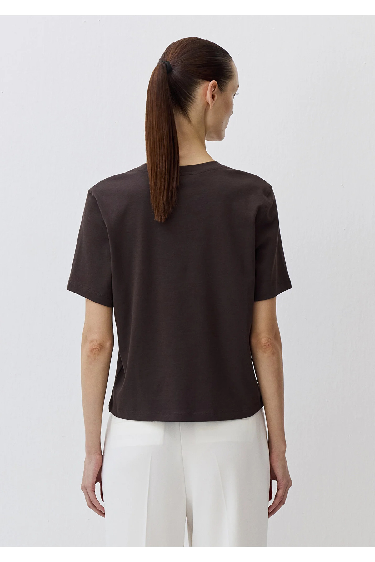 Edition Kahverengi Basic İnterlok Tişört Semi Slim Fit / Yarı Dar Kesim 1613588-71603