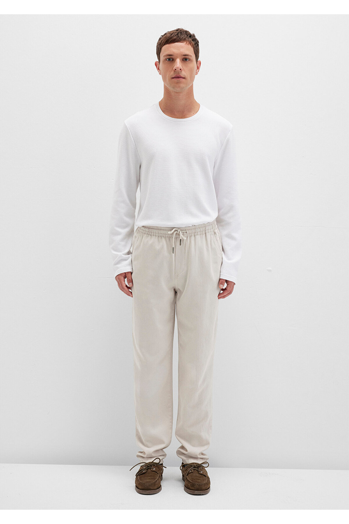 Ekru (TENCEL™) Liyosel Karışımlı Jogger Pantolon 0010168-70144