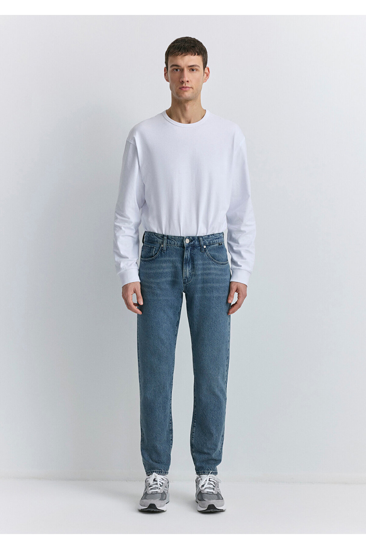 Erkek Gri London Blue Grey Classic Denim Jean 0010172-89273-Std