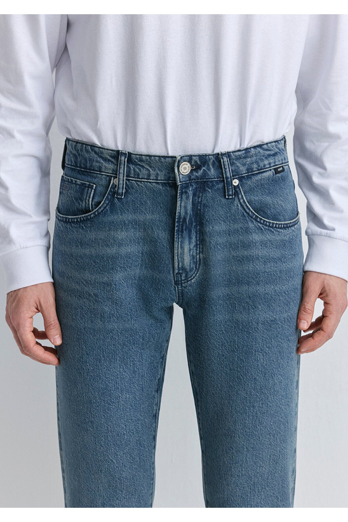 Erkek Gri London Blue Grey Classic Denim Jean 0010172-89273-Std