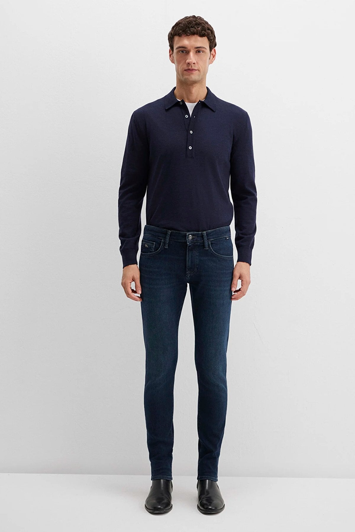Erkek James Lux Black Puslu Koyu Jean Pantolon 0042490825