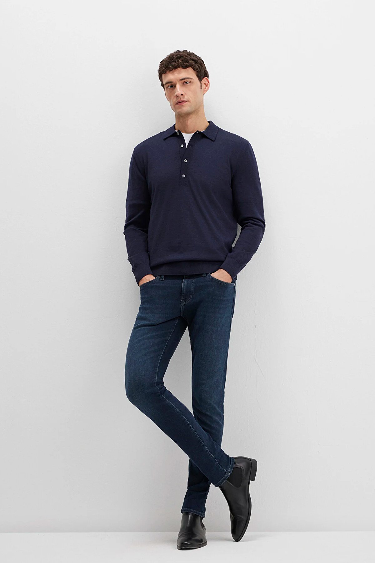 Erkek James Lux Black Puslu Koyu Jean Pantolon 0042490825
