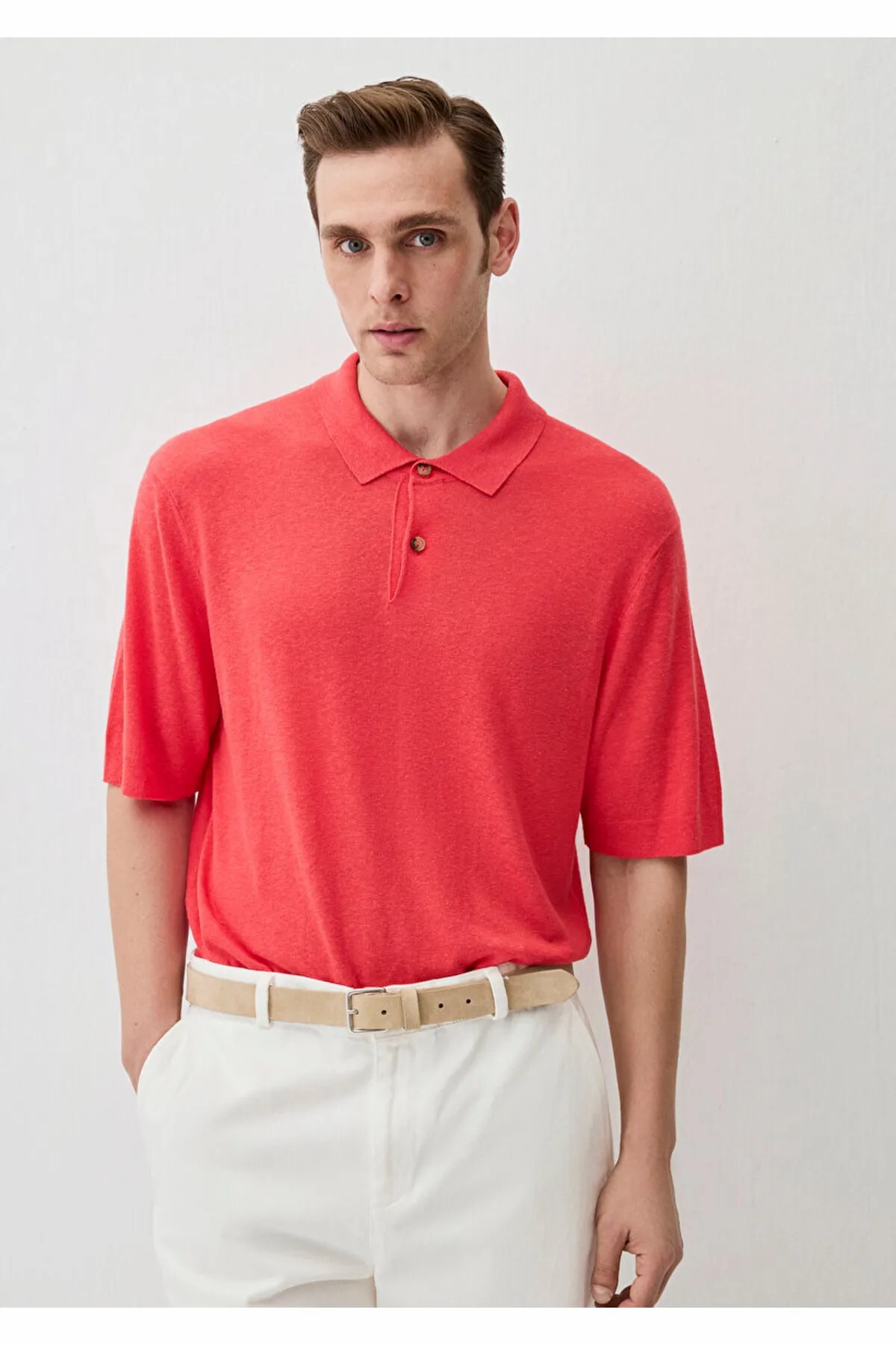 Erkek Kırmızı Polo Kazak Cayenne Polo Tişört 0710304-70967-Std