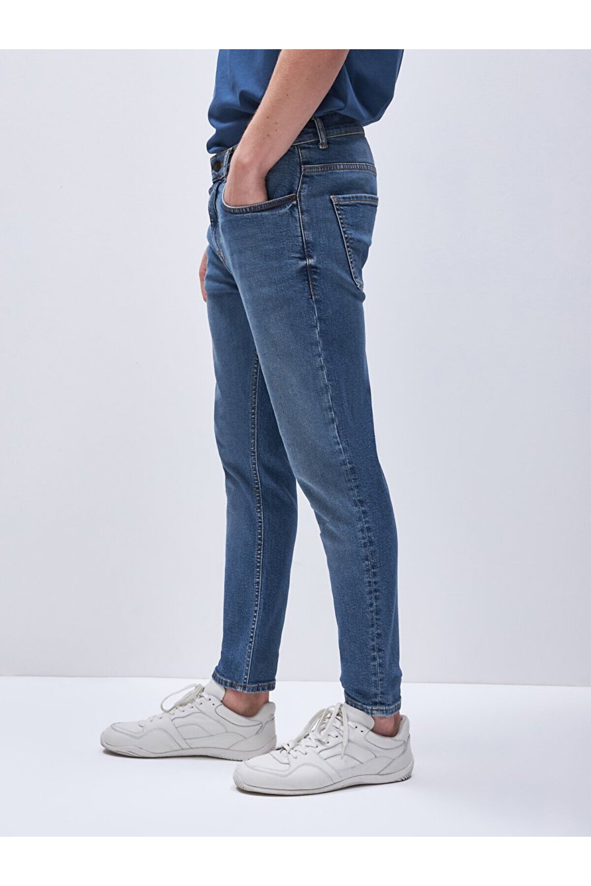 Erkek Mavi Marcelio Baldy Wash Jean 01009515441578654199-Std