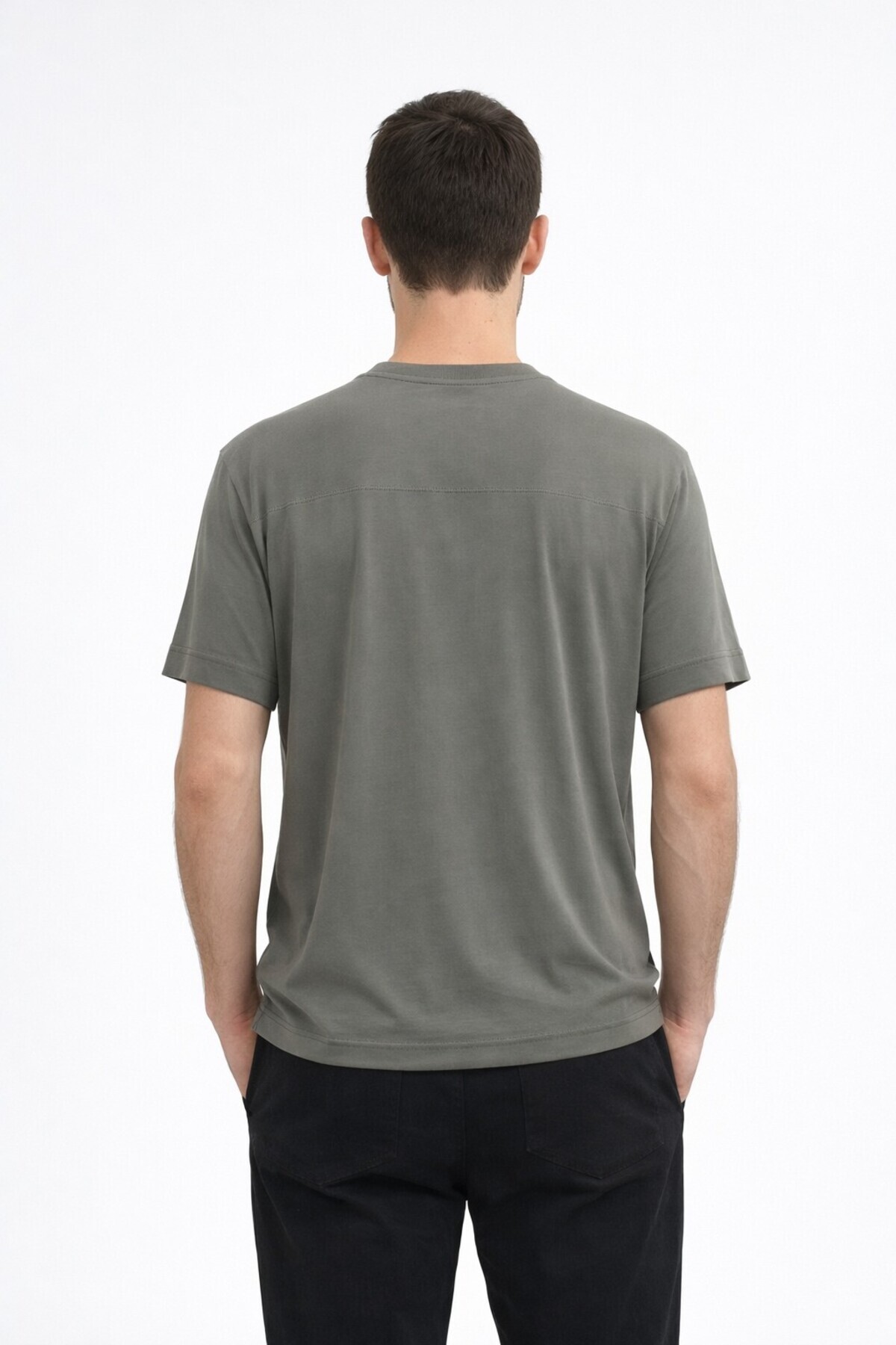 Erkek Modal Kumaş Basic Regular Fit 44105 Haki