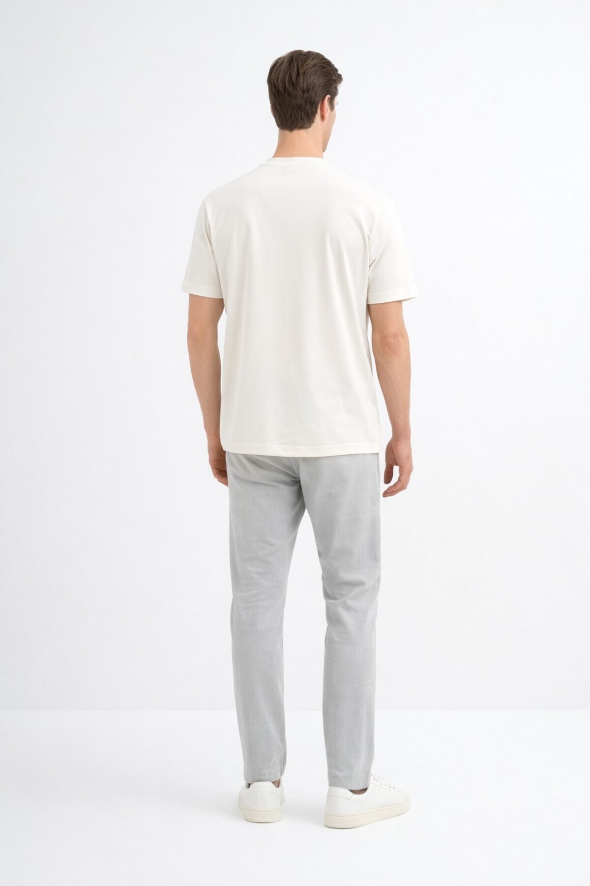 Erkek Modal Kumaş Basic Regular Fit 44105 Ekru