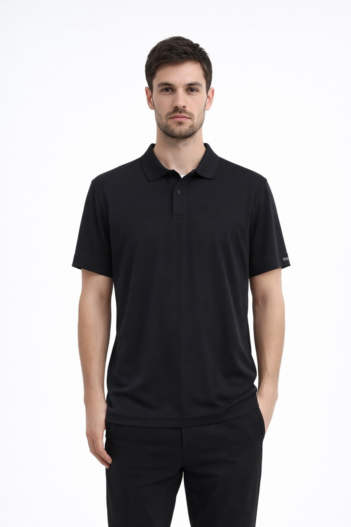 Erkek Polo Yaka Modal T-shirt 44110 Antrasit