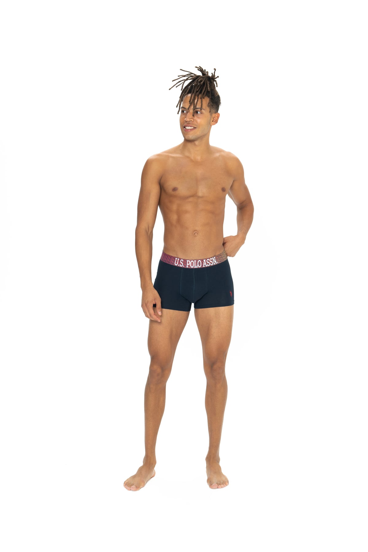 Erkek Siyah - Gri Melanj - Lacivert 3'lü Boxer