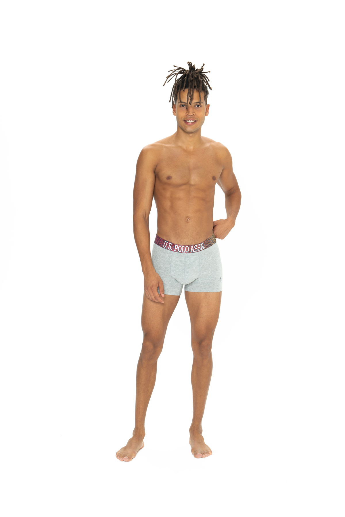 Erkek Siyah - Gri Melanj - Lacivert 3'lü Boxer