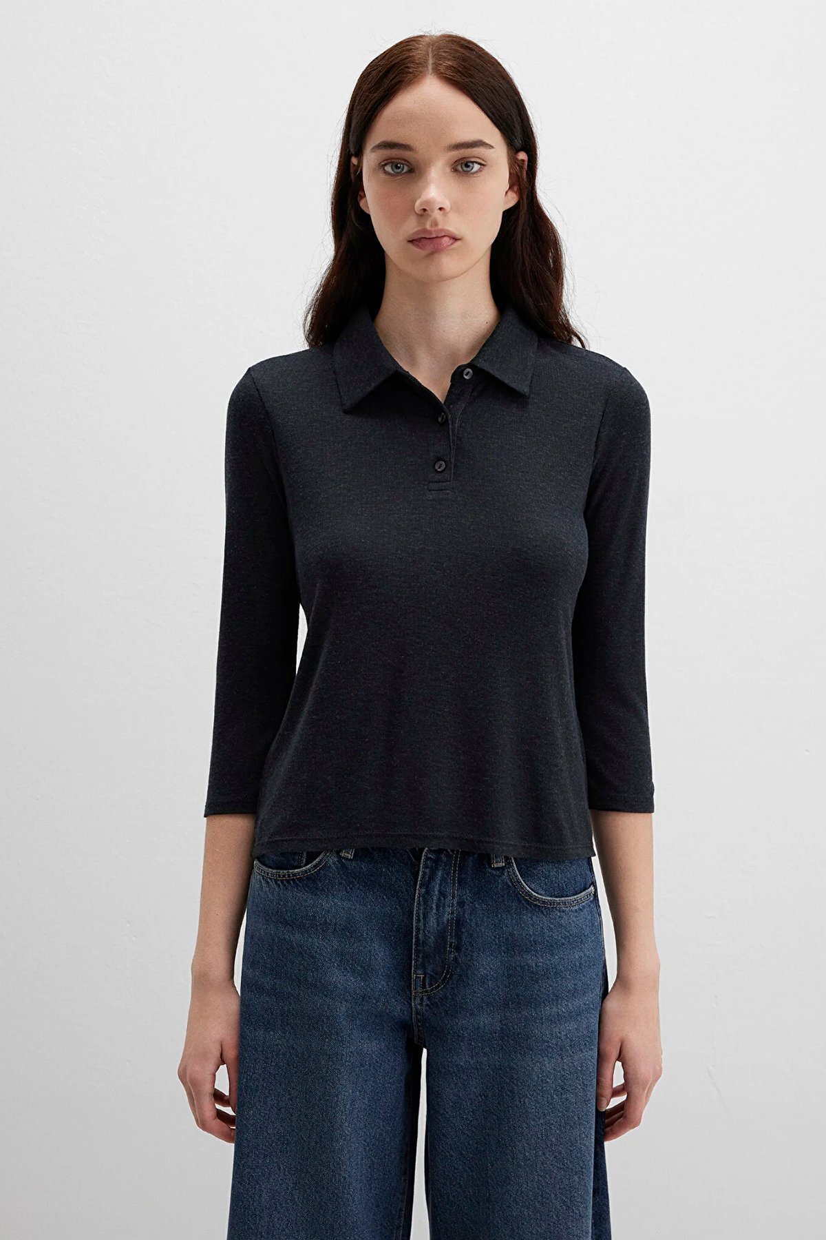 Erkek Siyah Polo Tişört 1613647-80022