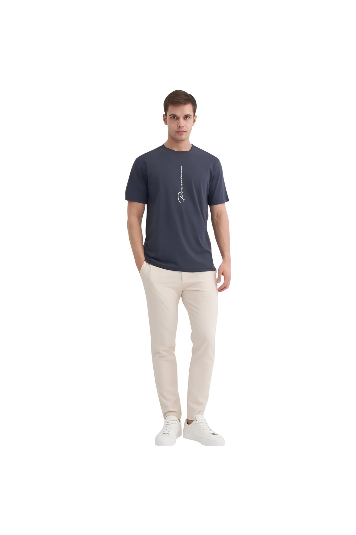 Erkek T-shirt 40910 ANTRASİT