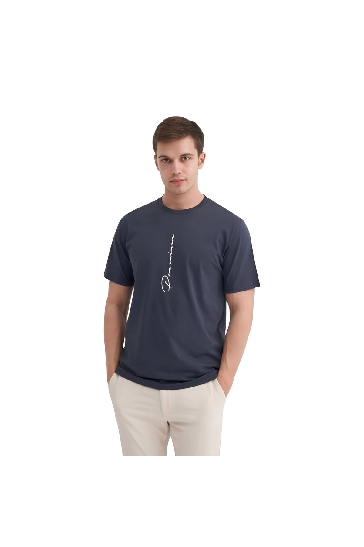 Erkek T-shirt 40910 ANTRASİT