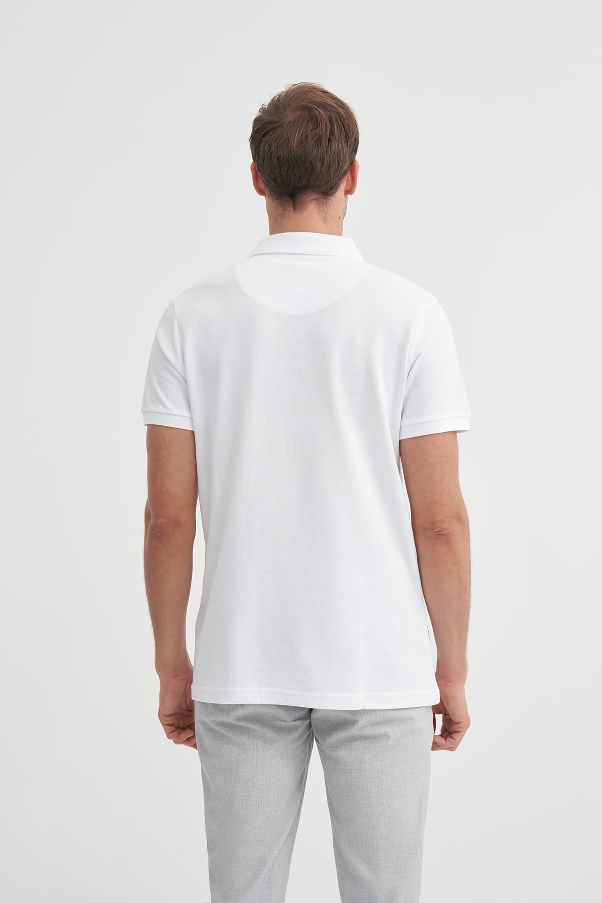 Erkek T-shirt 46130 BEYAZ