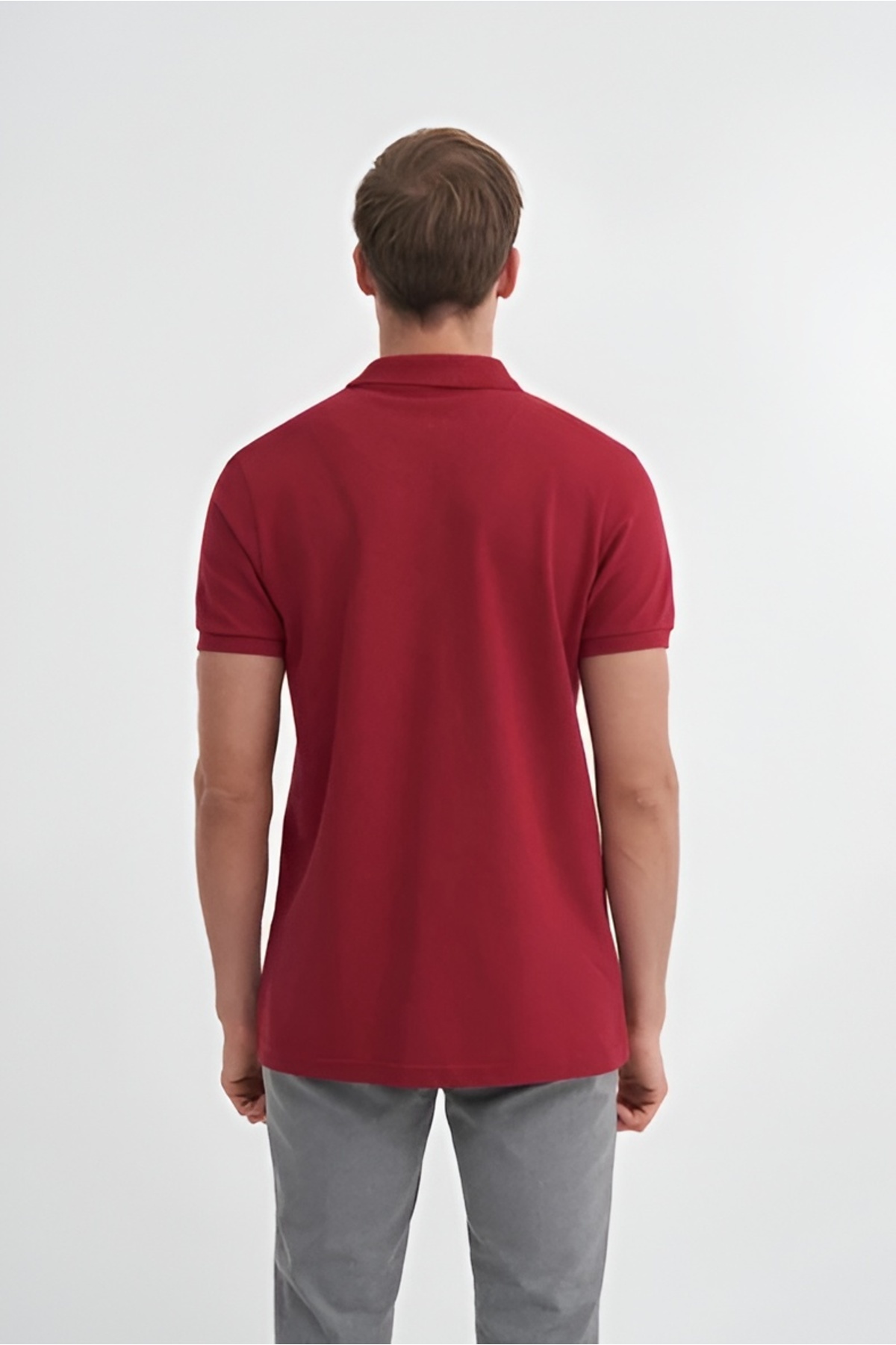 Erkek T-shirt 46130 BORDO