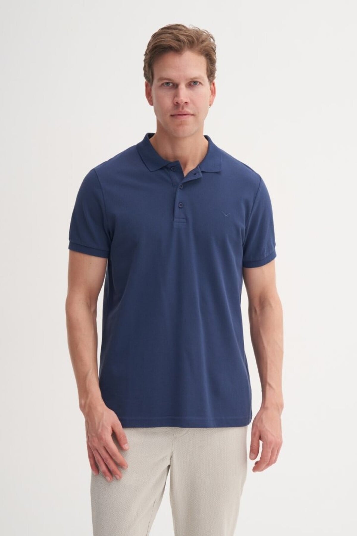 Erkek T-shirt 46130 İNDİGO