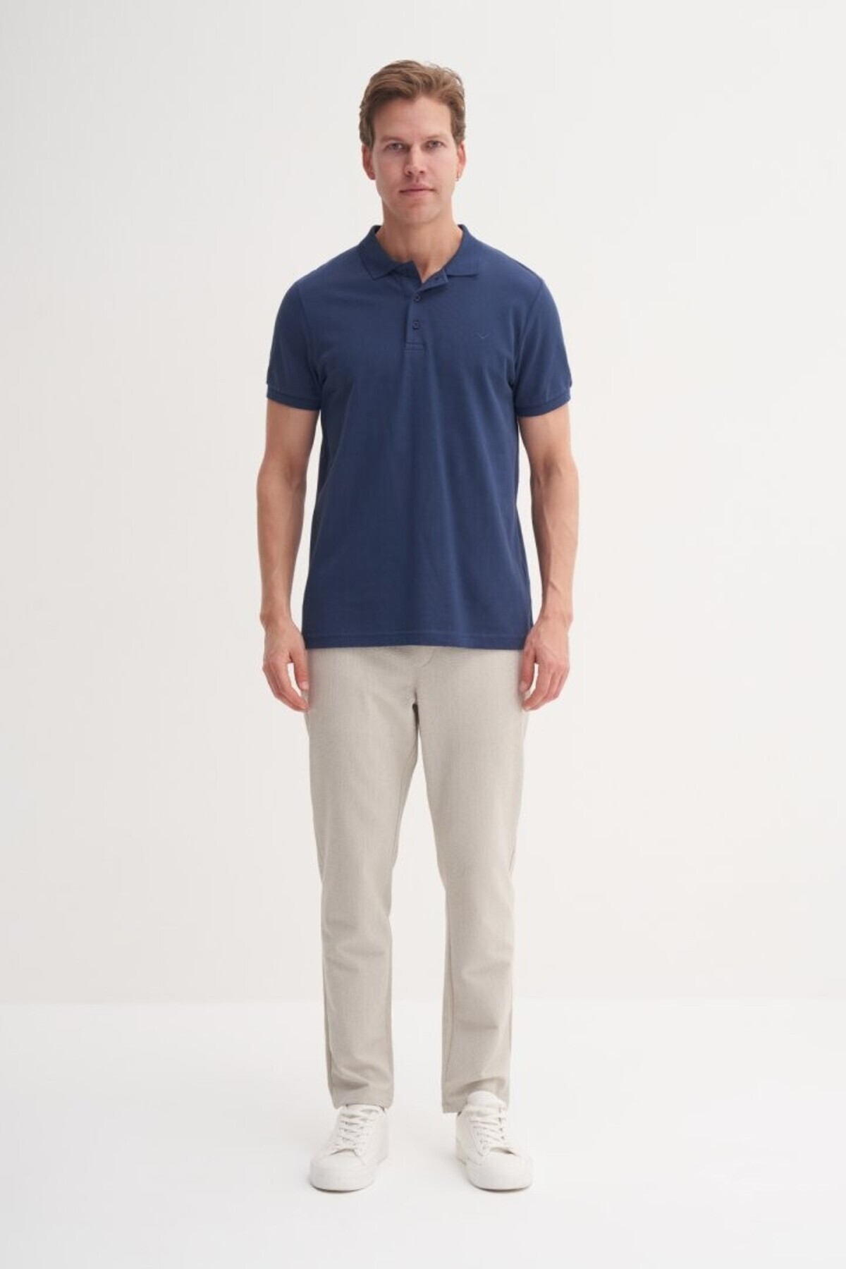 Erkek T-shirt 46130 İNDİGO