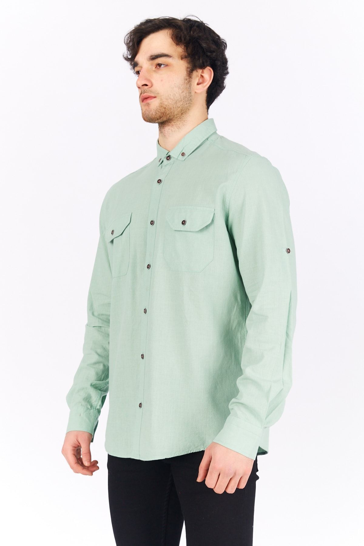 Erkek Yeşil Gömlek