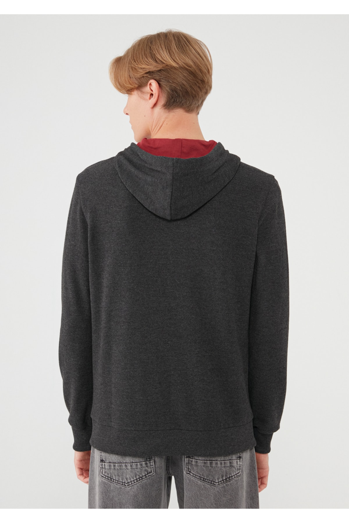 Fermuarlı Gri Sweatshirt 062870-27309