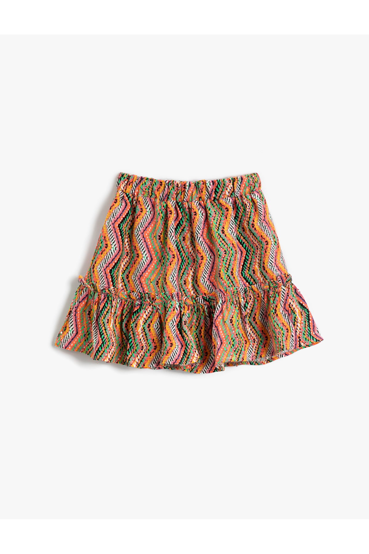 Fırfırlı Mini Etek Beli Lastikli