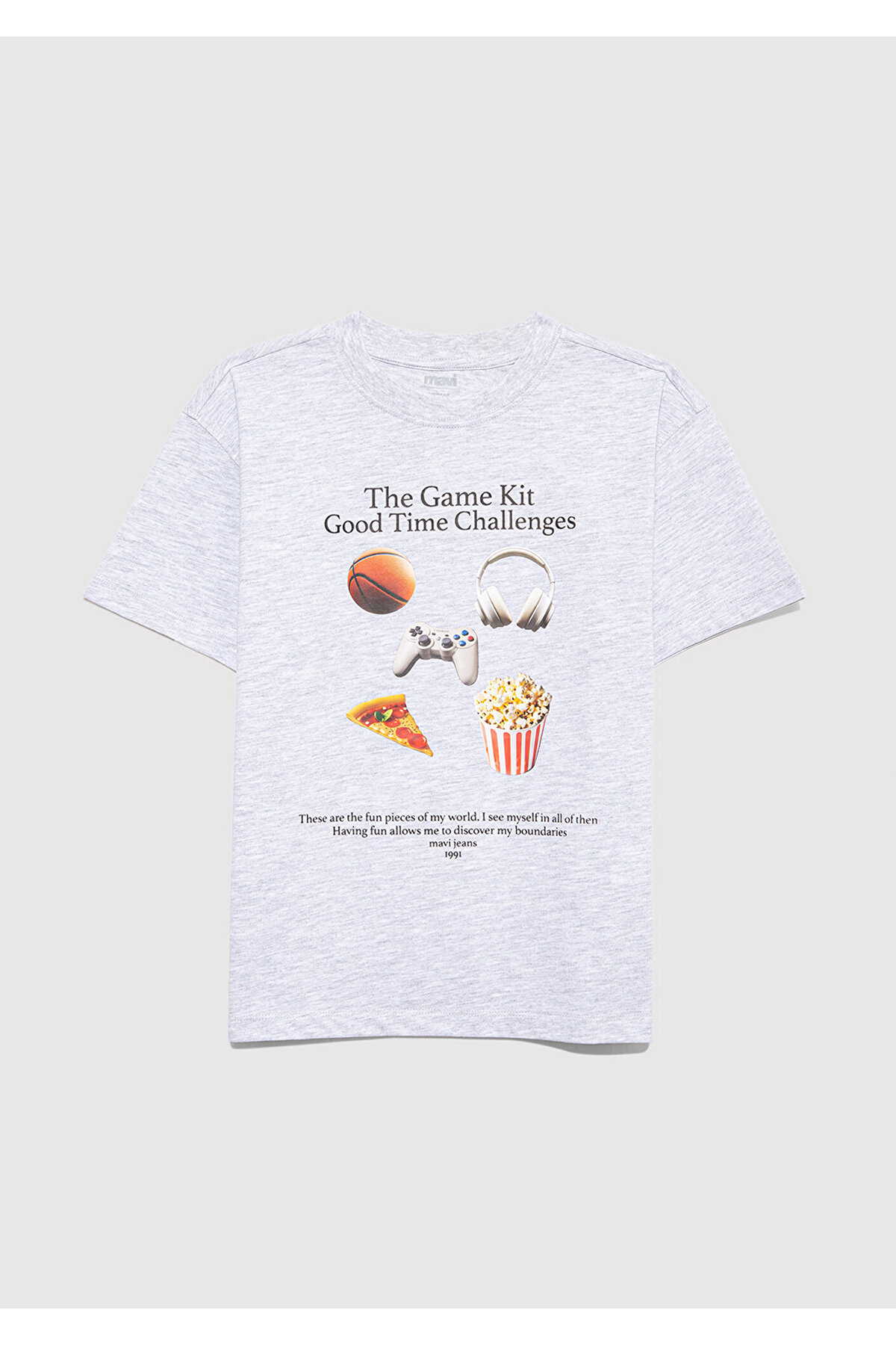 Fun Time Açık Gri Erkek Çocuk T-Shirt M6610359-88467