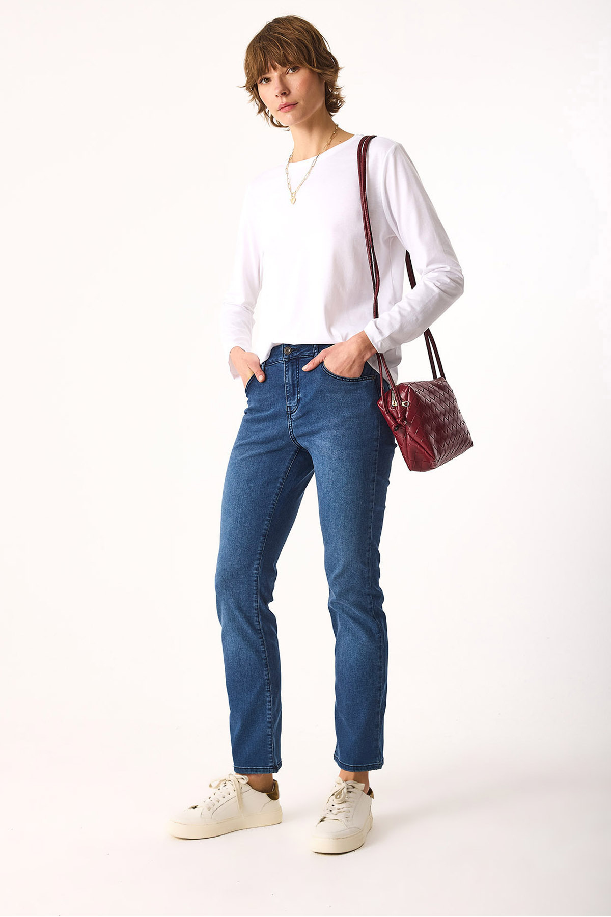 Gabriel Blue Black Straight Fit Jean Pantolon (TM)-BLUE BLACK