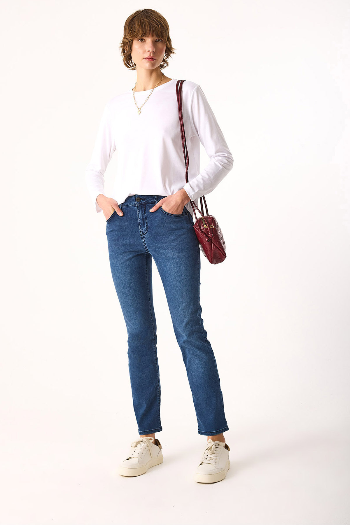 Gabriel Blue Black Straight Fit Jean Pantolon (TM)-BLUE BLACK