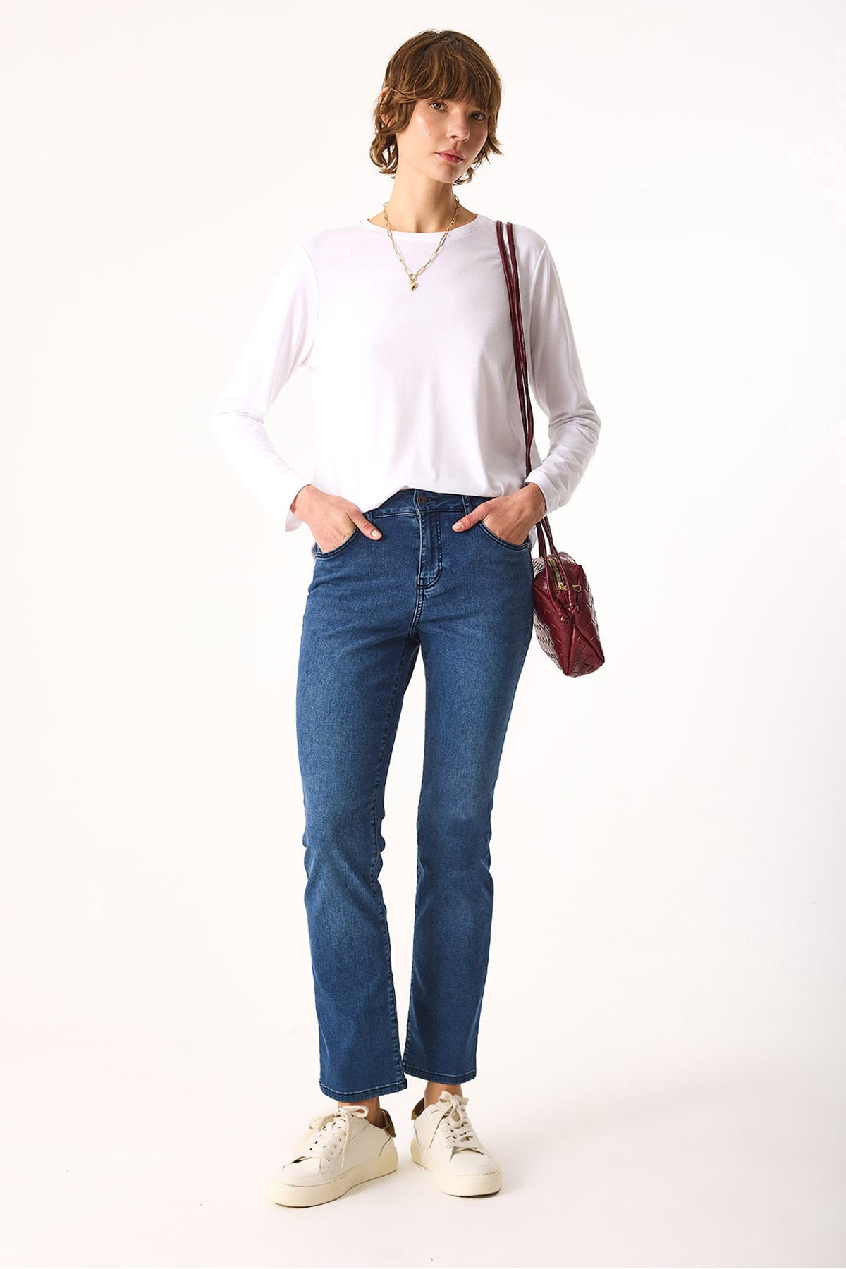 Gabriel Blue Black Straight Fit Jean Pantolon (TM)-BLUE BLACK