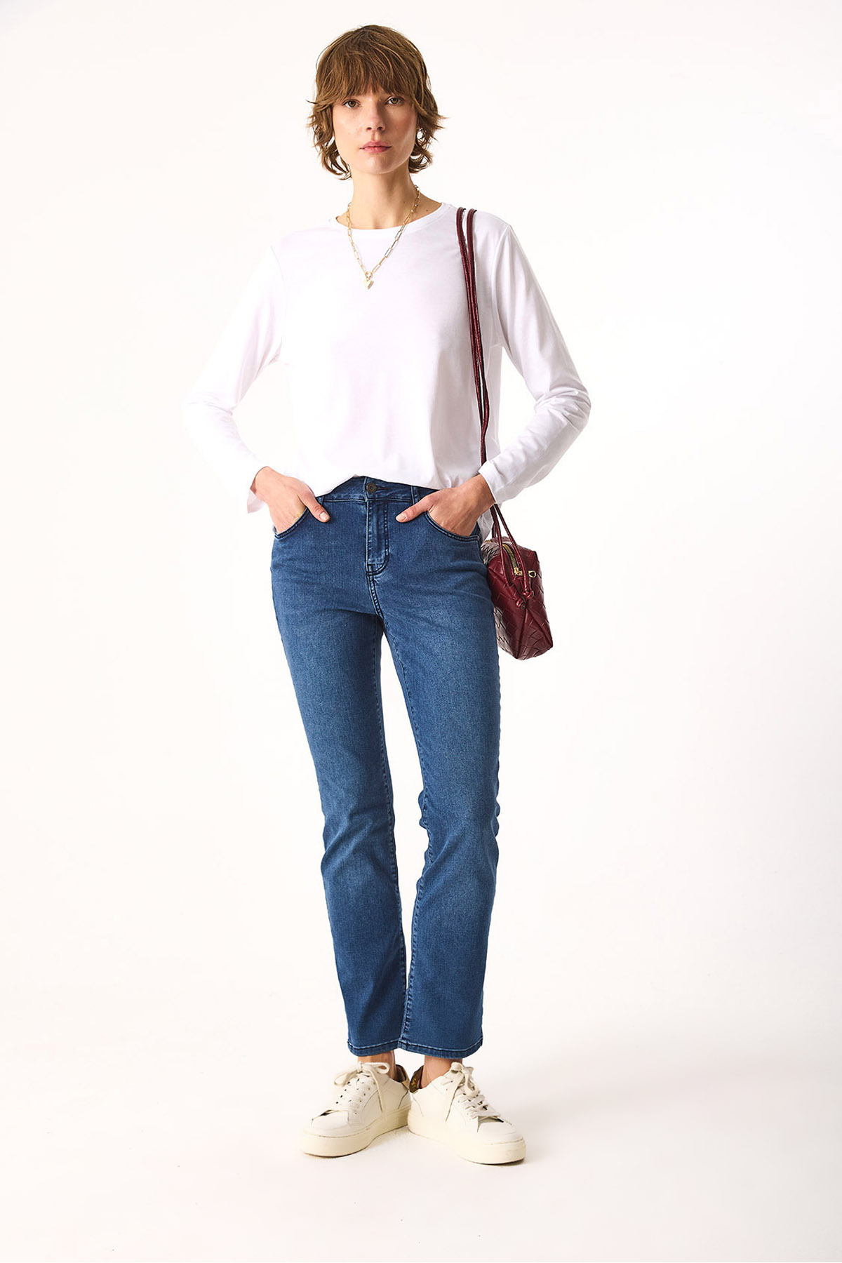 Gabriel Blue Black Straight Fit Jean Pantolon (TM)-BLUE BLACK